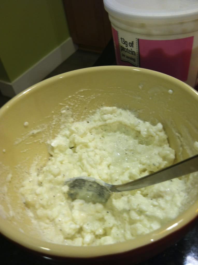 mix of ricotta and cottage cheese for lasagna