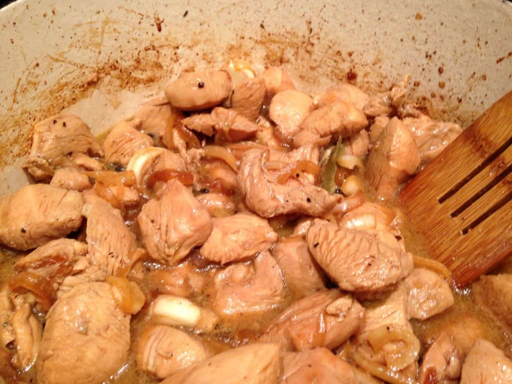 Chicken Adobo in Braising Liquid.