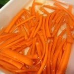 Carrots in pickling liquid.