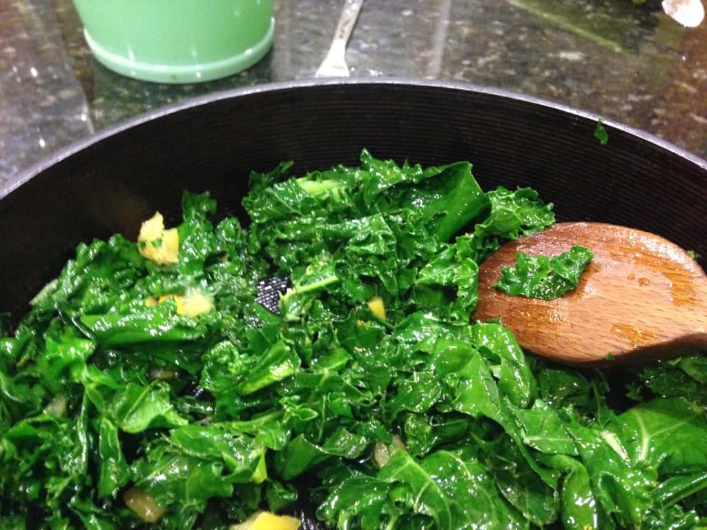 Wilted Kale Salad with Vinaigrette and Preserved Lemon