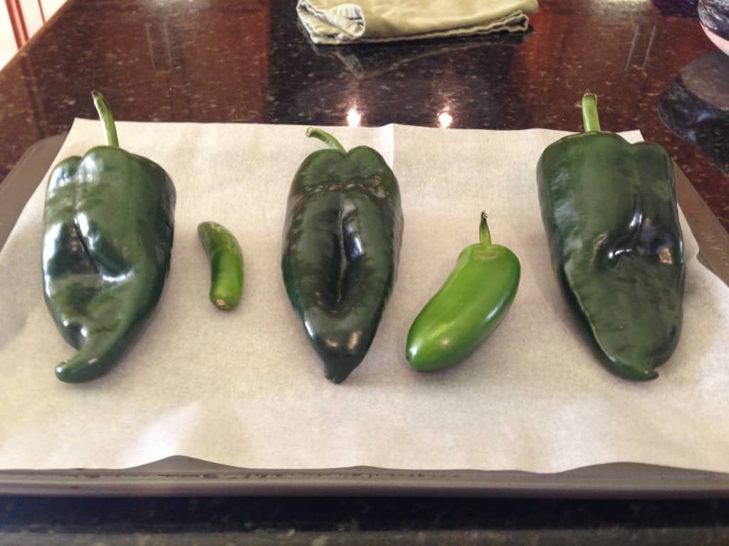 Peppers for Chile Verde.